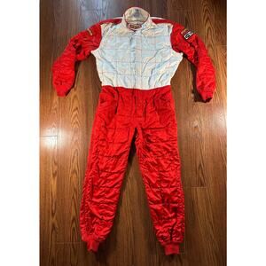 💎 RARE Vintage Momo Corse Race Suit FIA Red White Size 58